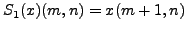 $S_1(x)(m,n)=x(m+1,n)$