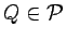 $Q\in\mathcal{P}$
