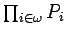 $\prod_{i\in\omega}P_i$