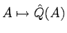 $A\mapsto\hat{Q}(A)$