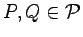 $P,Q\in\mathcal{P}$