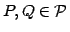 $P,Q\in\mathcal{P}$
